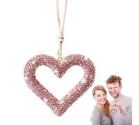 De Coche En Forma De Corazón - Colgante De Espejo Brillante, Decoración De Amor Brillante | De Aleación Brillantes Radiante, Elemento De Joyería,Diseño De Estructura para Bodas Interiore