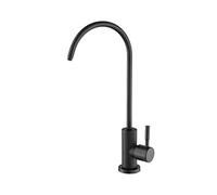 de Cocina de 1/4 "Purificador de Agua del Grifo Directo Purificador de Agua para el Fregadero de la Cocina Agua para Beber Purifier Anti-Osmosis Tapsus304 (Negro)