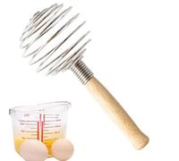 de cocina de mano - de en espiral, herramienta mezcladora para de huevos | Espumador de leche con mango de madera, manual, suministros para hornear, accesorio de c