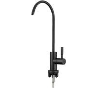 de Cocina Fregadero de Agua Filto de Agua de Acero Inoxidable cuestionario de cavidad de cavidad de Cava inversa Grifo-Negro (Negro)