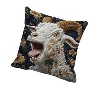 de Cojín Cabra al Grito | de Almohada de Felpa 45x45 Cm con Cara de Cabra Divertida | de Almohada Graciosa - para Amantes de Animales de Granja Estilo de Vida Rural Jóvenes Adultos Hogar Sala Dormitor