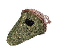 de colibríes Natural, Grass Bird House - Refugio Tejido a Mano al Aire Libre,Colgantes Casas de pájaros, Bolsillos de Percha de colibríes para jardín, Patio, cercas