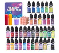 de color Camas de velas - Dye Set Coloring de velas de soya Pigmento líquido | 18 pigmentos de 24 colores para velas de bricolaje esmalte de uñas epoxi de resina epoxi, solución de color
