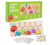 de combinación de colores - Juguete de clasificación de madera, Juego de reconocimiento de colores, Juguete educativo de aprendizaje Juego de actividades portátil para niños