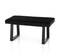 de comedor de terciopelo de 2 plazas con estructura de metal, taburete acolchado para cocina, comedor, dormitorio, , lateral para cama, para asiento de ventana, para zapatos