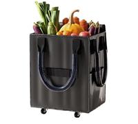 de comestibles con Ruedas, Carrito Grande Plegable Resistente con asa, Bolsas Reutilizables con Ruedas, para mudanzas al Aire Libre, Centro Comercial, Viajes, lavandería, Ropa de Camping