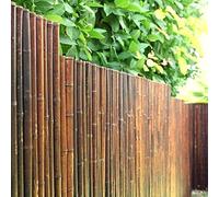 DE-COmmerce Valla de bambú ATY Nigra premium, cerrada por arriba, valla enrollable, valla de jardín, pantalla de privacidad para jardín, terraza y balcón (Al x An) 180 cm x 180 cm
