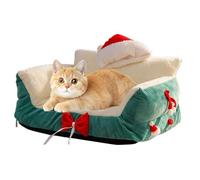 de compañía: 19.69 pulgadas cama lavable cama de invierno antideslizante para perros, gatos, interior, sala de estar, dormitorio con función de calor, cojín de suministros para año