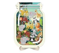 De Comportamiento - Pantalla Tracker De Objetivos De Estrella Personalizada | Organizador Ddi Completar Actividades Perr Niños | Coleccionista Token Tema Animal De Madera