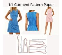 de confección de vestido de estilo fácil para mujer ( para hacer, no ropa ) Adecuado para diseñar ropa con favoritas para crear un encanto único: ropa de proporción 1:1, 6 tallas S-3XL para elegir
