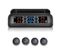 de Control de Presión de Neumáticos LCD, C 260 de Control de Presión de Neumáticos de Coche Probador Solar Universal en Tiempo Real Pantalla LCD 4 Sensores