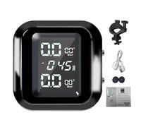 de control de presión de neumáticos TPMS, de control de presión de neumáticos inalámbrico, TPMS impermeable para motocicleta, alta precisión, pantalla LCD - Carga magnética, moni