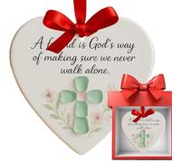 de corazón de Navidad, manualidades de cerámica, decoraciones de árbol de San Valentín, para hermanas del alma, mujeres, hombres, profesores, familia, manija de puerta, escritorio, lugar de