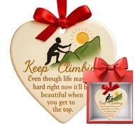 de corazón para árbol de Navidad, colgantes de cerámica, de árbol de corazón de la amistad, para hermanas del alma, mujeres, hombres, profesores, familia, manija de puerta, escritorio