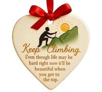 de corazón para árbol de San Valentín, decoraciones románticas de cerámica, en forma de corazón, para hermanas del alma, mujeres, hombres, profesores, familia, manija de puerta