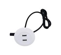 De Corriente USB de 2 Puertos con Placa Frontal empotrada | Tomacorriente de montaje en panel para aberturas de escritorio o encimera, cable de 1, 5 m, entrada de 12-29 V,