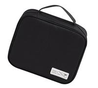 de cosméticos, de Maquillaje portátil, de cosméticos portátil con asa, Organizador de Viaje de Gran Capacidad para la solución de Almacenamiento Elegante de Viaje, Negro, Ver