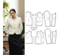 de Costura de Chaqueta de Tweed con Bolsillos Falsos XS-2XL, de Blusa , Suministros de Costura DIY, Regalo para Entusiastas de la Costura