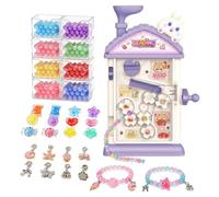 de creación de pulseras de perlas, juguete infantil, perlas de colores | Kit de creación de pulseras de cuentas para niños de 3 a 12 años, regalo de cumpleaños, viajes