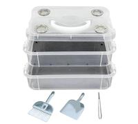 de cría de de harina: Kit de contenedor de Granja apilable Transparente, Unidad de observación de Crecimiento científico, de hábitat ventilado por Capas, configuración de Aprendiz