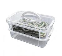 de cría de de la harina: hábitat de alimentación de Malla Fina Transparente, 1 Unidad de vivero para forraje, contenedor de cría Transparente con Tapa Transpirable, Suministros para