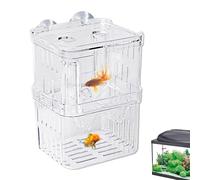 De Cría para Incubadora De Peceras - Dispositivo De Desove Tropical Guppy Acrílico | De Aislamiento De Tamaños S M L para Criadero Agresivo Herido De Peces Betta con Mango De Placa De Escala