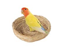 de cría para pájaros, casa de pájaros para cría, de paja de base plana, accesorios de jaula de pájaros, casa para loros, conejos, hámster, de cría para pájaros, caja de cría