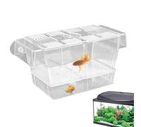 de criador de acuario, acrílico de 12,5 x 7 x 7 cm, contenedor de aislamiento de peces, divisor transparente, tanque de cría de vivero, incubadora de peces para recuperación de freír, entorno de