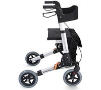 De Cuatro Ruedas For Caminar Silla De Ruedas Plegable, Corta Ayuda Motriz, De Pie Andador De Altura Ajustable Extremidad Inferior Entrenador, Carro De Compra De Ancianos Caminando