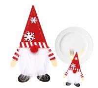 De Cubiertos Gnomos - Soporte De Mesa De Fieltro De Navidad, Organizador De Almacenamiento De Utensilios, Bolsillo para Cuchillo De Tenedor, Accesorio De De Vacaciones | De