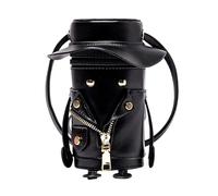 de cubo pequeña y linda - de cubo de piel sintética hecha a mano | para señoras, mujeres, deportes, camping, noche, boda, , baile, niña, novia, compromiso, Negro , Se