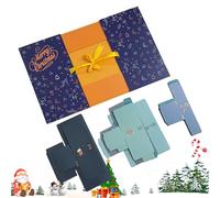 de cuenta regresiva de Navidad | de cuenta regresiva vacía de 24 días para llenar | Contenedor plegable de diferentes formas para niños, adolescentes, niños, estudiantes, niñas y niños
