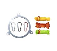 de cuerda a prueba de para conducto de humos | Portátil ligero de acero inoxidable | de parada para tubo de estufa y con cuerda, para montaña, jardín, patio