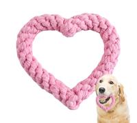 de cuerda de corazón para perro, masticable en forma de corazón para el día de San Valentín, juguetes de cuerda para mascotas de 4.72 pulgadas para entrenamiento de cachorros, buscar