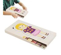De Cuerpo - 11.81x5.83x0.79 Pulgadas De Anatomía De Madera Para Niños | Aprendizaje 'anatomía Actividad Educativa Para Niños En Edad Preescolar Para La Cámara De Viaje