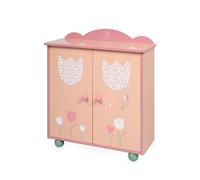 De Cuevas Toys – Armario de madera para muñecas 55274 Rosa Grande