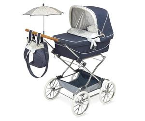 De cuevas Toys Coche Reborn Plegable con Sombrilla Provenza 40X90X90Cm, Azul Marino