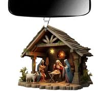 de cuna de Navidad, de cuna de Navidad | nacimiento de Jesús Decoración, de árbol de navidad de la natividad, decoración del hogar de acrílico, conmemorativo robusto para