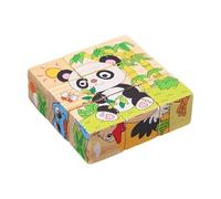 de dados 3D de madera - Juguete de promoción temprana, entrenamiento de memoria, juego de ajo, para casa, aula, escuela, habitación de los niños, cumpleaños, vacaciones, sala de juegos