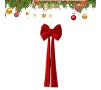 de de árbol de Navidad - Terciopelo Lujoso de 40 cm de Ancho | Gran de Terciopelo con pre-Atado, excelente Centro, arreglos Festivos, Decoraciones navideñas al Aire Libre | Puertas