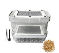 de de Insectos para de la harina - de Filtro para Mantener Larvas vivas, con Pinzas y Cepillo, higiénica, práctica, Alimentar Reptiles, pájaros y Mascotas |