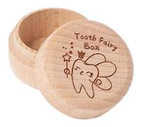 De De Los Dientes - Recuerdo De Dientes Personalizado, De Dientess De Bebé De Madera, Hermoso Titular Del Tesoro De Reliquia Para Shower Para Niños Y Niñas.