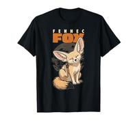 De Dibujos Animados Fennec Fox Raza Animal Amante Lindo Zorros Camiseta