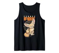 De Dibujos Animados Fennec Fox Raza Animal Amante Lindo Zorros Camiseta sin Mangas