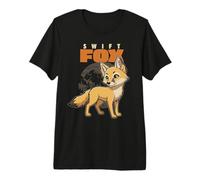 De Dibujos Animados Swift Fox Raza Animal Amante Lindo Zorros Camiseta Premium