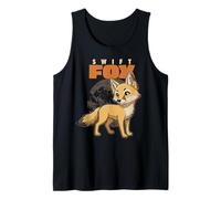 De Dibujos Animados Swift Fox Raza Animal Amante Lindo Zorros Camiseta sin Mangas