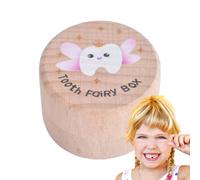 De Dientes De Leche - De Madera Con Tapa Seguro Para Organizar Y Almacenar Los Recuerdos De Los Dientes Perdidos De Los Niños | Seguro Y Duradero, Recuerdo De La Colección De Ric