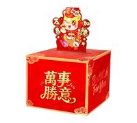 de Dinero con Adorable diseño de Caballo, 12,7 x 12,7 x 11 cm, de Dinero, Soporte para Dinero en Efectivo de Año Nuevo, diseño Festivo y Funcional, para Hombres, Mujeres, niños, niñas
