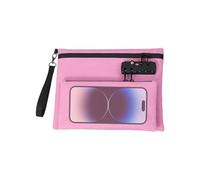de dinero genérica Lockable | Double Layer Anti-Theft Zipper Wallet | Travel Cash Organizer with Lock | Document Security Pouch for Certificates, Valuables, rosa brillante, Se référer au