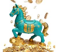 de dinero - Hucha modelo | figura de animales hucha para niños y adultos | símbolo de la suerte, material de resina con tapón inferior, accesorio de decoración del hogar, elegante, paquete de 1